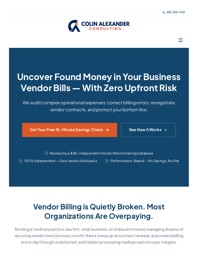 Colin Alexander Consulting homepage
