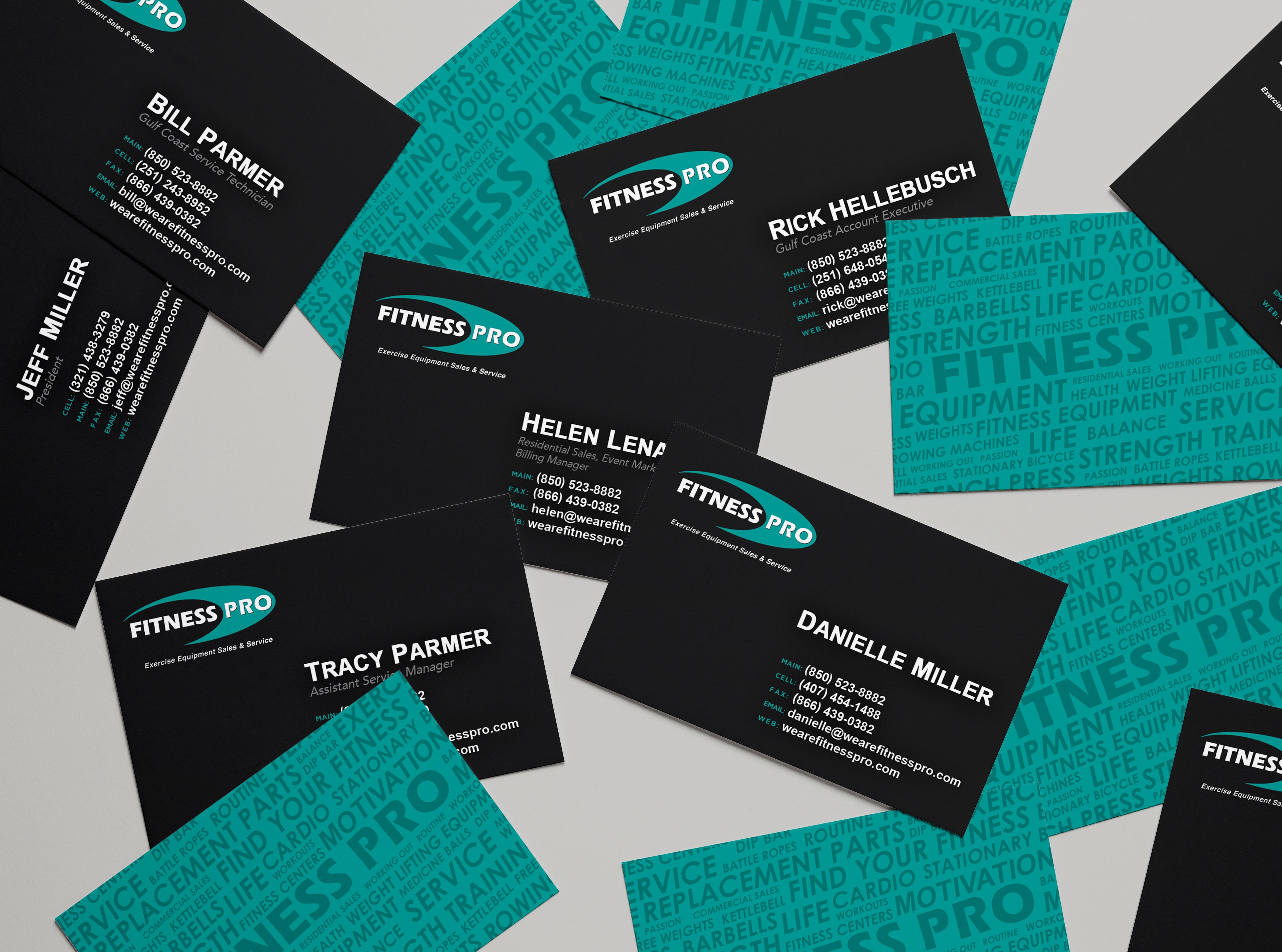 Fitness Pro business cards designed by Hatch & Fly